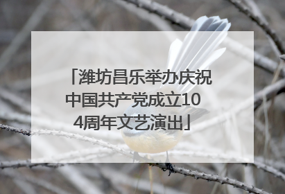 潍坊昌乐举办庆祝中国共产党成立104周年文艺演出